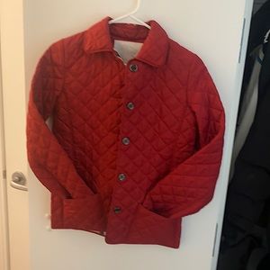 Burberry Children girls Red quilted jacket size 12y/ 132cm.